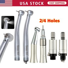 Dental LED Fiber Optic Turbine High /Low Speed Handpiece Kit 2/4Hole fit NSK UDM
