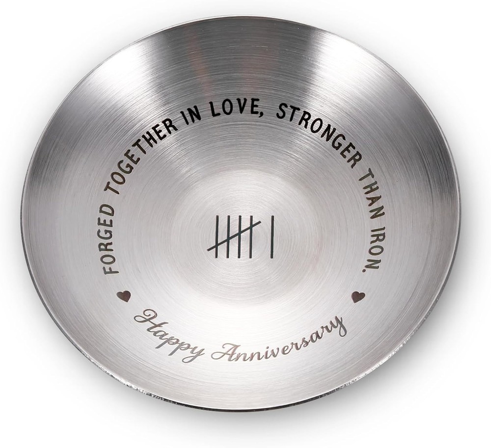 6 Year Anniversary Iron Gifts for Him Her Couples 6th Wedding small, Silver