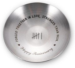 6 Year Anniversary Iron Gifts for Him Her Couples 6th Wedding small, Silver