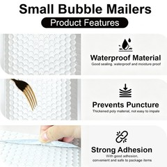 Any Size Poly Bubble Mailers Shipping Mailing Padded Bags Bubble Envelopes White