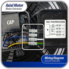 Appli Parts Axial Fan Motor Guard Mounted 15-3/4in (400mm) Fan Blade 220V/1Ph/50
