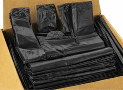 Black T-Shirt Carryout Bags (300 ct.) by Poly-America