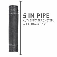 3/4 in. X 5 in. Black Pipe 8 Pack