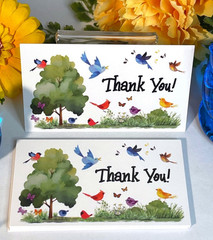 Thank You Business Cards, Nature, Birds, Butterflies, Small Business, 3.5″ x 2″