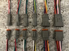 E008 Assembled Deutsch 2,3,4,6,8,12 Pin,12, 14, 16 AWG waterproof connector