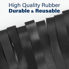 30PCS Large Rubber Bands Heavy Duty Size #107 Black Elastic Long Rubber Bands
