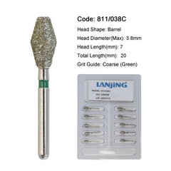 Dental Burs Diamond Round End Taper Surgical Long Ball Barrel FG for High Speed