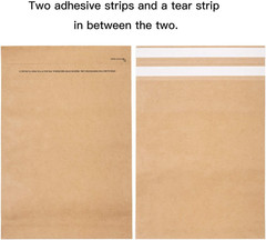 RUSPEPA Kraft Paper Poly Envelopes Mailer, Self Seal, 100% Recyclable, Reusable