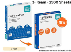 1500 Sheets – Copy Paper, 8.5″ x 11″, 92 Bright, 20 lb., 3 Reams Free Shipping