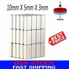 Lot 5-100 Neodymium Block Magnet 10*5*3mm Super Strong Rare Earth Magnets N35