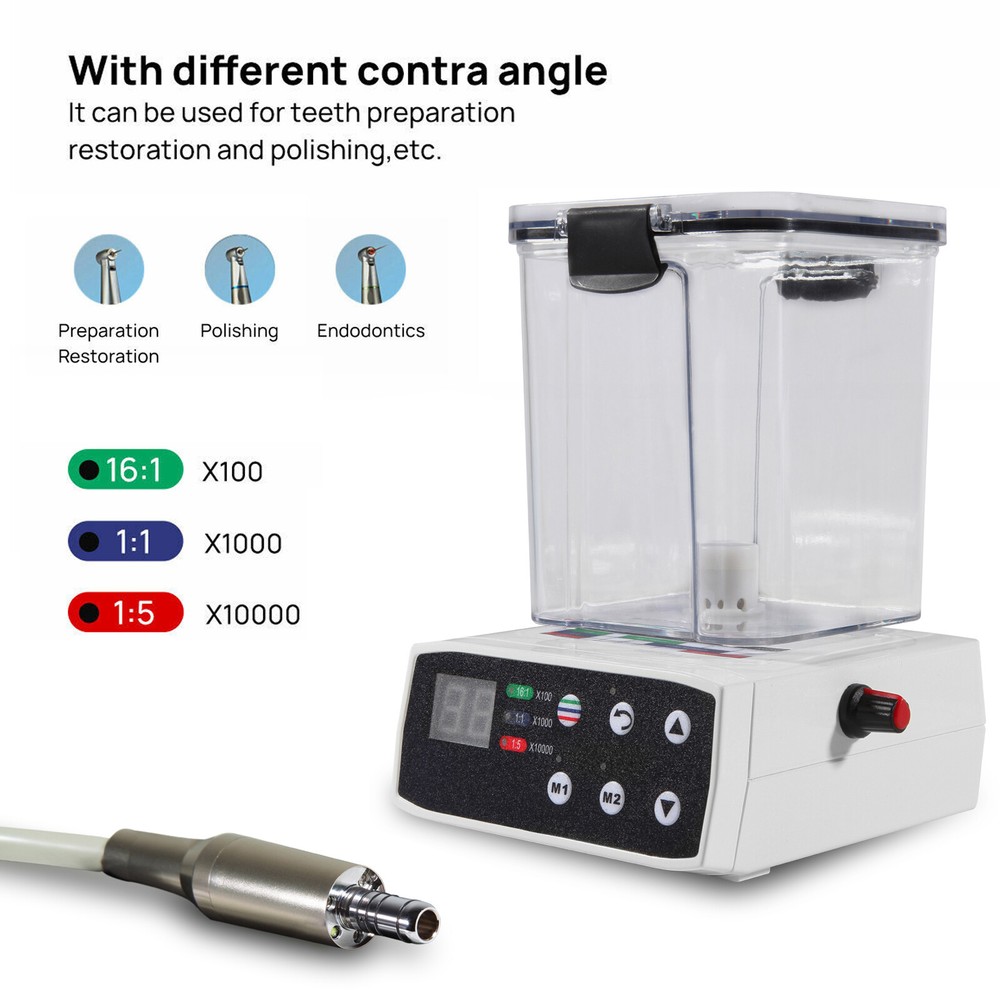Dental LED Brushless Electric Micro Motor/1:1/1:5 Contra Angle Handpiece Fit NSK
