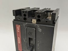 Westinghouse FB3015 Circuit Breaker 15A 3P 600V 4975D71G34 15 Amp 3 Pole Used