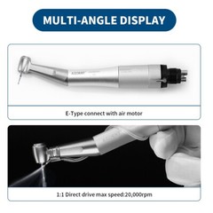Dental 1:1 Push Button Slow Low Speed Contra Angle Handpiece fit FG 1.6mm Burs