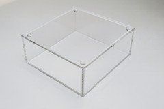 Clear Acrylic 2″ Low‑Profile Square Box with Fitted Lid – T’z Tagz Handmade
