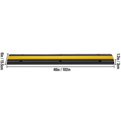 VEVOR 4 Pcs Speed Bumps 1 Channel Wire Hose 22000lbs Cable Protector Ramp