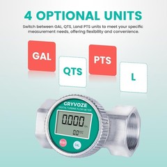 High Capacity Water Flow Meter 2in 16-160 GPM Digital NPT
