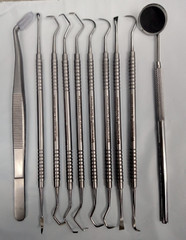 Dental Composite Resin Filling Filled Repair Spatula Instruments Tools 10 Pcs