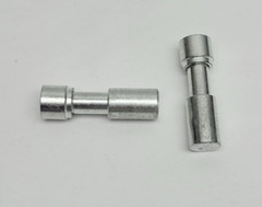 Lot of 2 Rexnord 10486792 Utility Barrel Lock #4 Silver Lock w/End Cap, 93180100