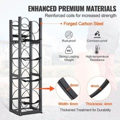 3-Shelf Refrigerant Cylinder Rack 12.79×12.99×47.12in 3x30lb + 3xSmall