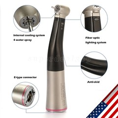 Dental 1:5 Increasing Fiber Optic LED Contra Angle Handpiece/1:5 Cartridge Rotor