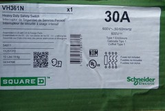 Square D VH361N VisiPact Fusible Safety Disconnect Switch 30A 600V 3P 3PH Type 1