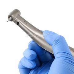 Dental 1:1 Fiber Optic LED Contra Angle Handpiece 4 Spray Push Button fit NSK