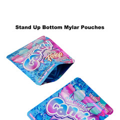 3.5g 100pcs Mixed Holographic Design Mylar Bags Smell Proof Resealable Pouches