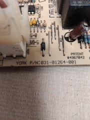 York Luxaire Coleman Furnace Control Circuit Board P/N 031-01264-001 – Inspected