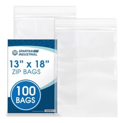 Spartan Industrial – 13 X 18 100 Count 2 Mil Clear Reclosable Zip Plastic