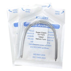 AZDENT Dental Orthodontic Super Elastic Niti Arch Wires Rectangular Nature Form
