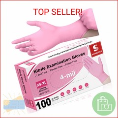 Schneider Nitrile Exam Gloves, 4-mil Medical Gloves Disposable Latex Free, Powde