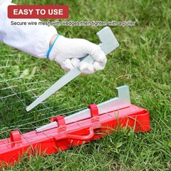 4ft Woven Wire Fence Stretcher Bar with 5 Wedges, HeavyDuty Carbon Steel Fenc…