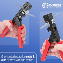 Everest 45Term – 45° Angled Speed Termination Keystone Tool Set – with 20-Pack o