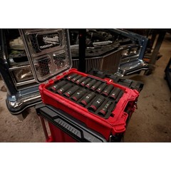 Milwaukee Tool 49-66-6803 1/2 In Drive Socket Set Metric, Sae 16 Pieces 10 Mm
