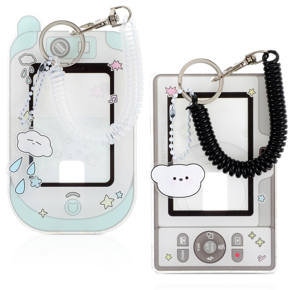 Cartoon Photo Holder set 2Pcs Photocard Keychain Bag Charm mixed