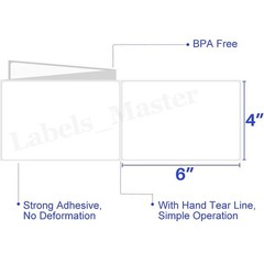 4×6 Fanfold Direct Thermal Shipping Labels Perforated for Zebra & Rollo Printers