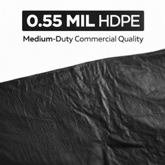 0.55 Mil Medium-Duty Black T-Shirt Bags XSmall 1/10 8x4x15 Bulk 50-1500