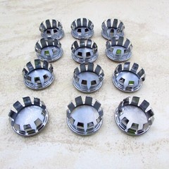 QTY 12 Steel Nickel Finish Plug Buttons 1-1/8″ Hole Size, 1-1/4″ Head Diameter