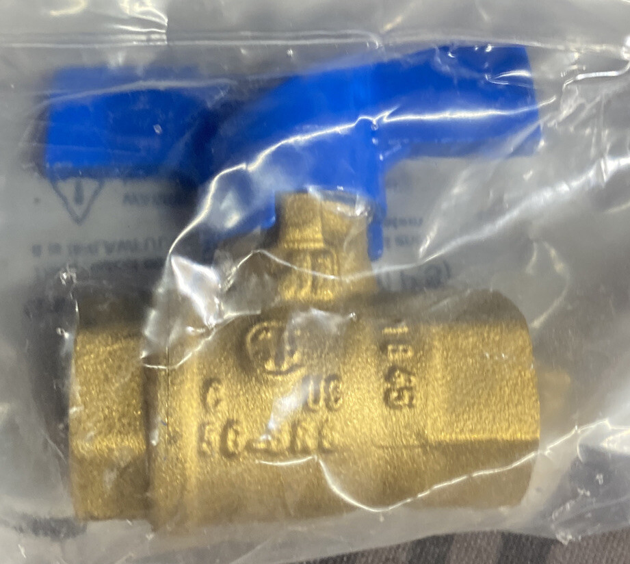 Jomar Valve Brass Gas Ball Valve Inline Female 3/8″, 101-402 T204FF 600 W0G