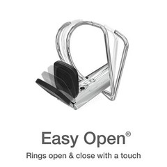 3 Ring Binders, 0.5 Inch One-Touch Easy Open D Rings, Durable Binders for School