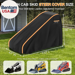 900D Mini Skid Steer Loader Cover, Heavy Duty Waterproof Mini Open Cab Skid Stee