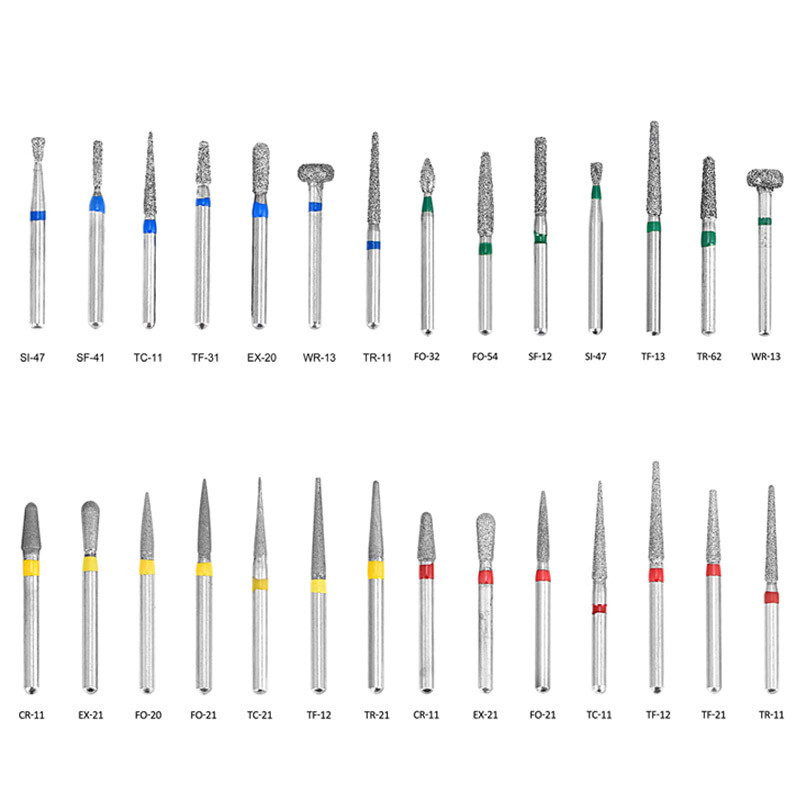 10Pcs/pack Dental Diamond Burs for High Speed Handpiece FG1.60mm Polishing Burs
