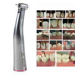 Dental 1:5 Fiber Optic Contra Angle Increase Internal Four Spray LED Handpiece