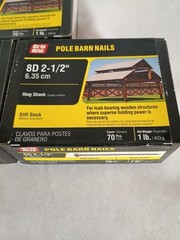 3 LB Pounds Grip Rite Pole Barn Nails 8D 2.5″ Ring Shank Stiff Stock 210 Pieces
