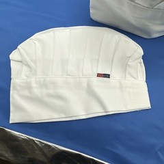 2 Chef Hat White Fashion Brand Fits 22 Inch With Elastic Stretch To 24 Inch NIP