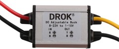 Waterproof DC Buck Converter Voltage Regulator 8-22V to 3-15V 5V 12V 3A Adjus…