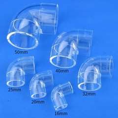 16~50Mm Acrylic 90° Elbow Transparent Tube Fittings Aquarium Water Pipe Connecto