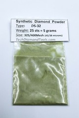 TechDiamondTools Diamond Powder 325 Grit 45-38 Microns, 25 cts = 5 Grams