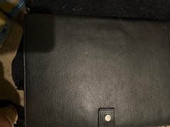 Shinola Lux Leather (Black) Notebook/Portfolio, Magnetic Closure, Pen Loop