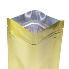 100/500 Glossy Gold Smell Proof Mylar Foil Bags Resealable Zipper Seal Pouch
